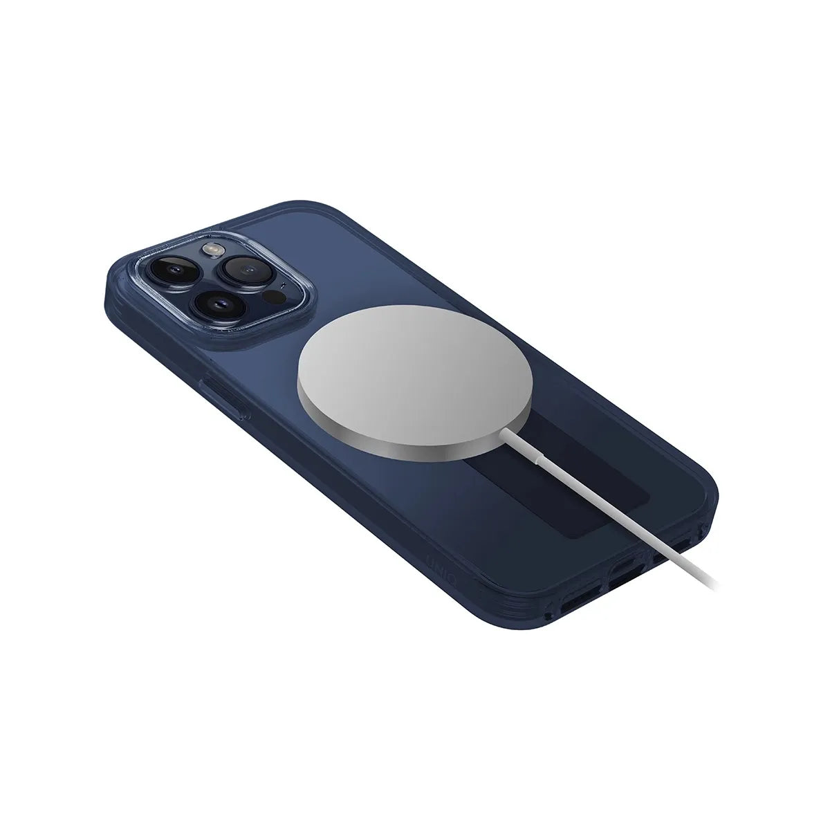 HELDRO (MagClick™) Funda para iPhone 15 Pro Max MagSafe transparente con grip