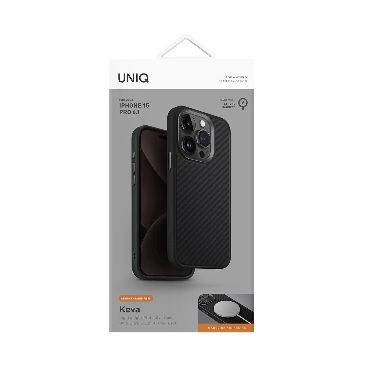 KEVA (MagClick™) Funda para iPhone 15 Pro MagSafe kevlar