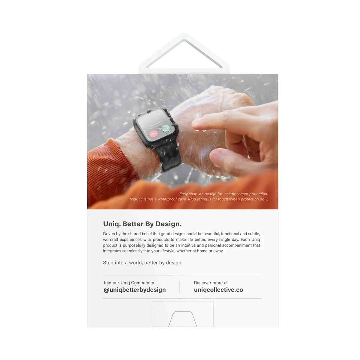 NAUTIC Funda para Apple Watch 45 mm con protector de pantalla cristal templado sumergible