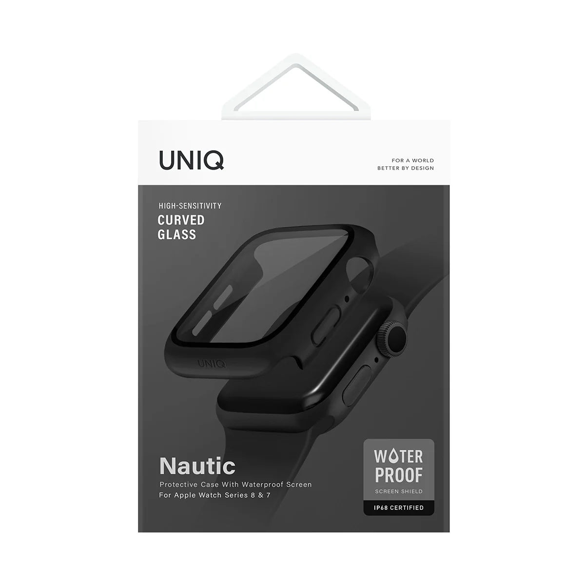 NAUTIC Funda para Apple Watch 45 mm con protector de pantalla cristal templado sumergible