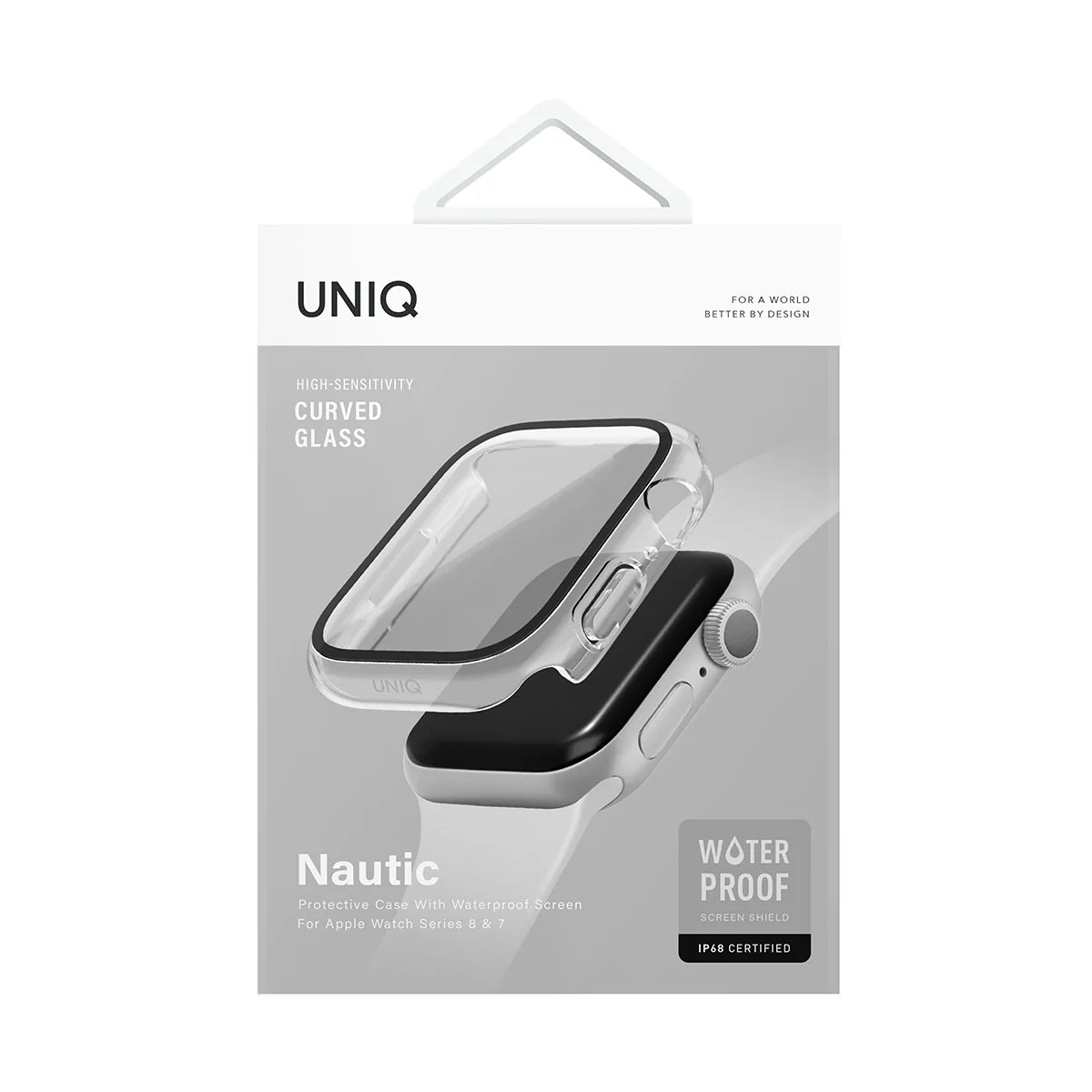 NAUTIC Funda para Apple Watch 45 mm con protector de pantalla cristal templado sumergible