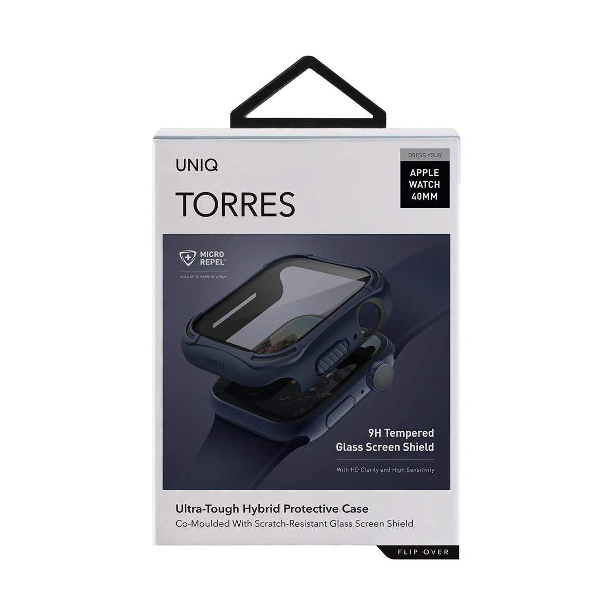 TORRES Funda para Apple Watch 40 mm con protector de pantalla cristal templado