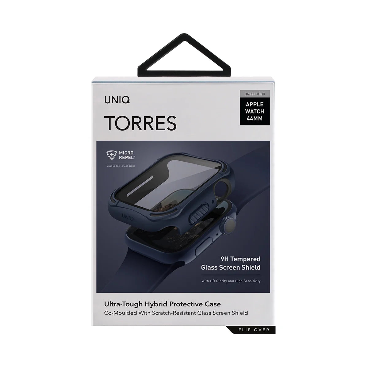 TORRES Funda para Apple Watch 44 mm con protector de pantalla cristal templado