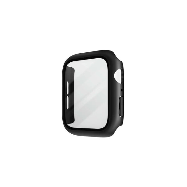 Funda sumergible con protector de pantalla de cristal templado color Negro para Apple Watch 40 mm