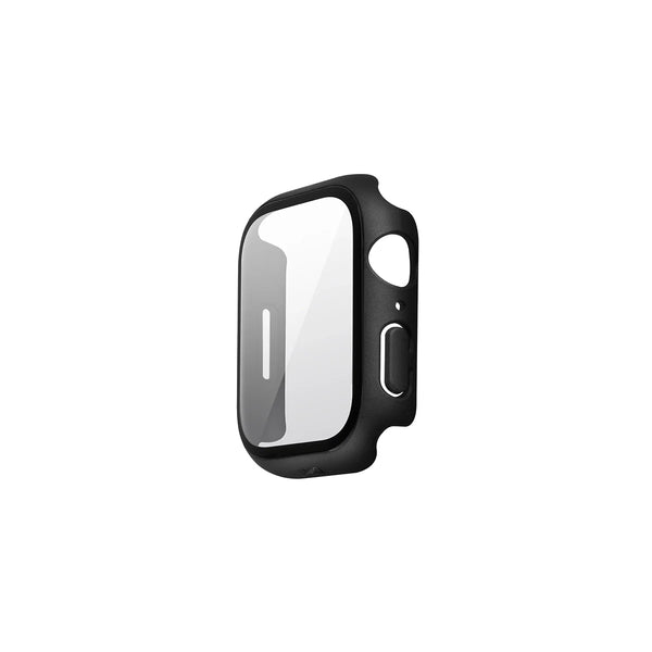 Funda con protector de pantalla de cristal templado color Negro para Apple Watch 41 mm