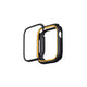 Funda con biseles intercambiables color Negro | Amarillo para Apple Watch 41 | 40 mm