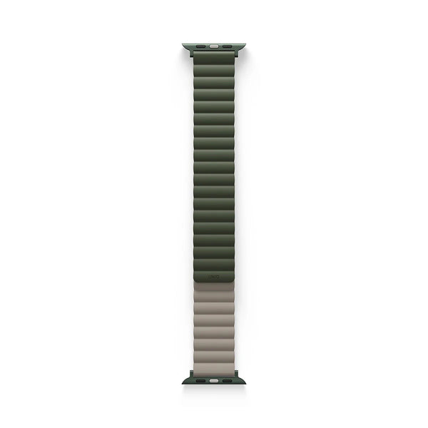 Correa magnética bicolor reversible color Verde | Taupe para Apple Watch | Ultra 49 | 45 | 44 | 42 mm