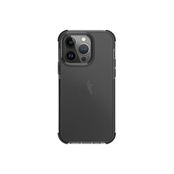 Funda híbrida con bumper anti impacto color Negro Humo para iPhone 14 Pro