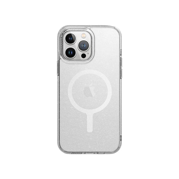 Funda híbrida con protección rígida 3H compatible con MagSafe color Transparente Brillante para iPhone 15 Pro Max