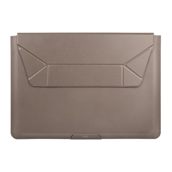 Funda corte de sobre fabricado en piel sintética color Gris para MacBook hasta 14"