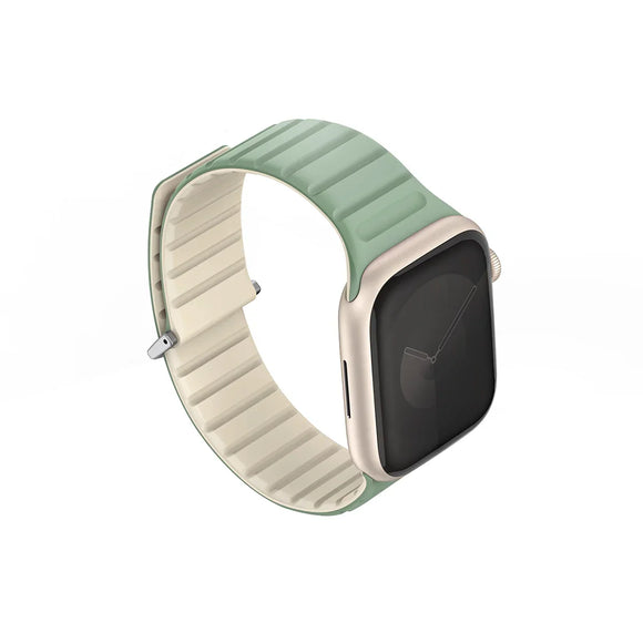 Correa magnética bicolor reversible con broche metálico color Aqua | Beige para Apple Watch | Ultra 41 | 40 | 38 mm