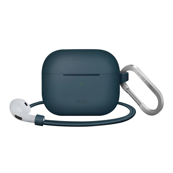 Funda de silicón premium con correa color Azul para AirPods 3ª generación