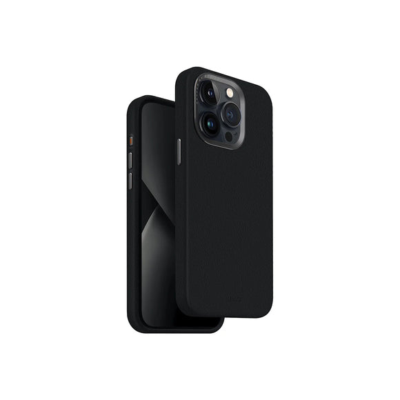 Funda híbrida con bumper anti impacto, bisel de aluminio, compatible con MagSafe color Negro para iPhone 15 Pro