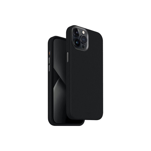 Funda híbrida con bumper anti impacto, bisel de aluminio, compatible con MagSafe color Negro para iPhone 15 Pro Max