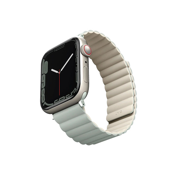 Correa magnética bicolor reversible color Verde Salvia | Beige para Apple Watch 41 | 40 | 38 mm