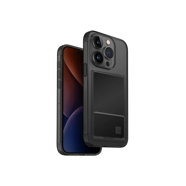 Funda para iPhone 15 Pro transparente con porta tarjeta