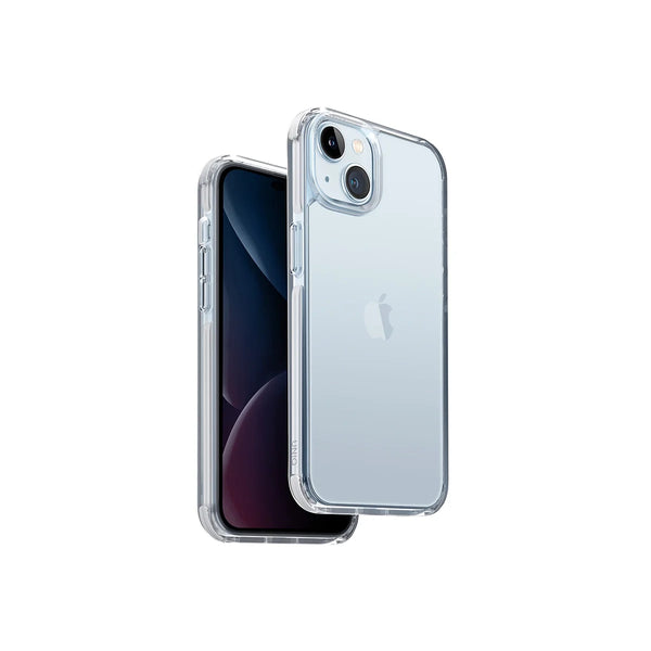 Funda híbrida con bumper anti impacto color Blanco para iPhone 15 Plus