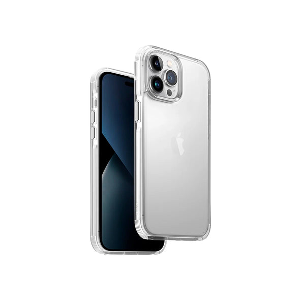 Funda híbrida con bumper anti impacto color Blanco para iPhone 14 Pro