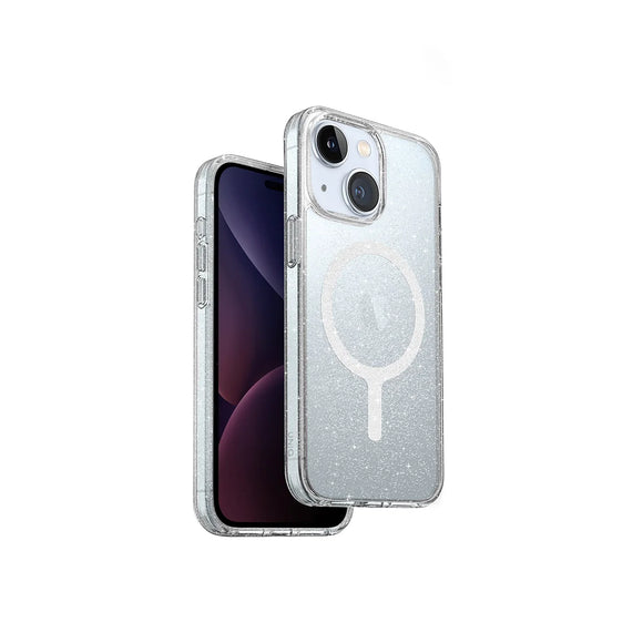 Funda híbrida con protección rígida 3H compatible con MagSafe color Transparente Brillante para iPhone 15