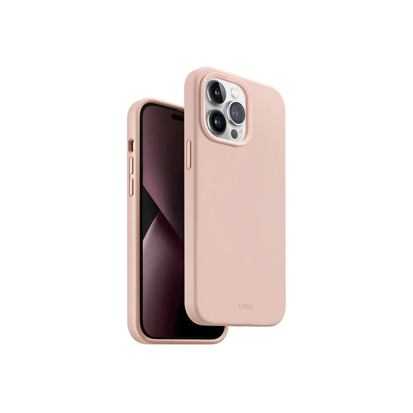 Funda híbrida de silicón premium color Rosa para iPhone 14 Pro Max