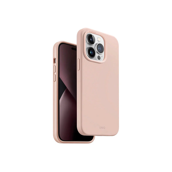 Funda híbrida de silicón premium color Rosa para iPhone 14 Pro