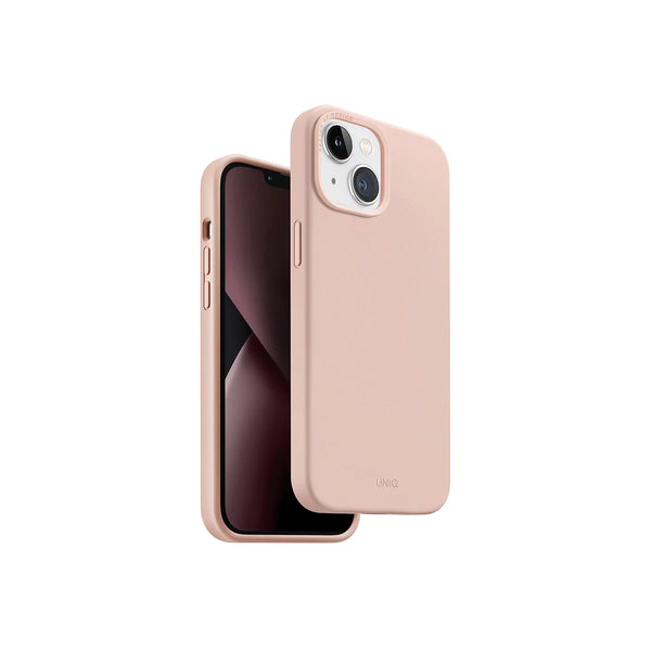 Funda híbrida de silicón premium color Rosa para iPhone 14