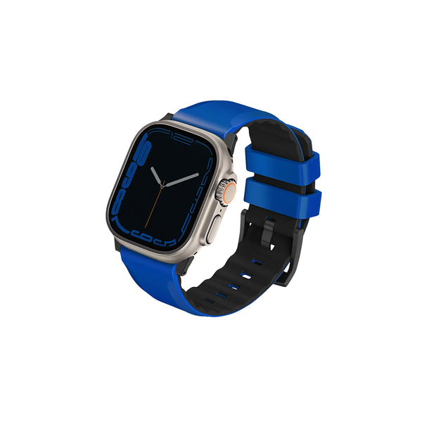 Correa con acabado suave de silicón premium color Azul Eléctrico para Apple Watch | Ultra 49 | 45 | 44 | 42 mm