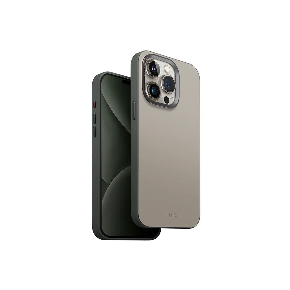 LYDEN DUO (MagClick™) Funda para iPhone 15 Pro Max MagSafe aluminio piel sintética bicolor