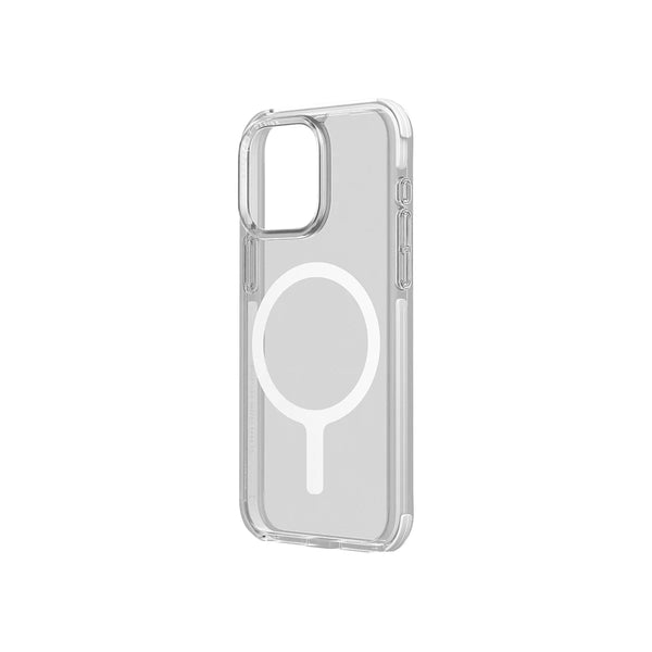 Funda híbrida con bumper anti impacto compatible con MagSafe color Blanco para iPhone 15 Pro