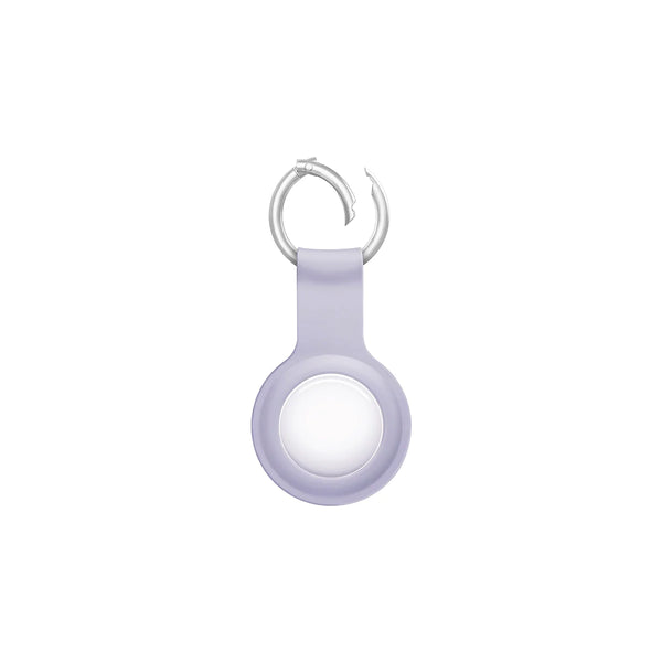 Funda Llavero fabricada con silicón premium color Lavanda para AirTag 1ª generación