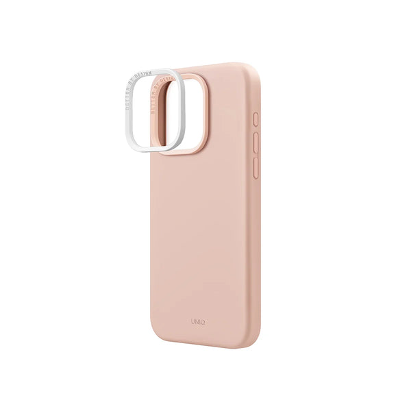 Funda híbrida de silicón premium compatible con MagSafe color Rosa para iPhone 15 Pro