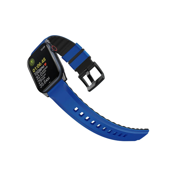 Correa con acabado suave de silicón premium color Azul Eléctrico para Apple Watch | Ultra 49 | 45 | 44 | 42 mm