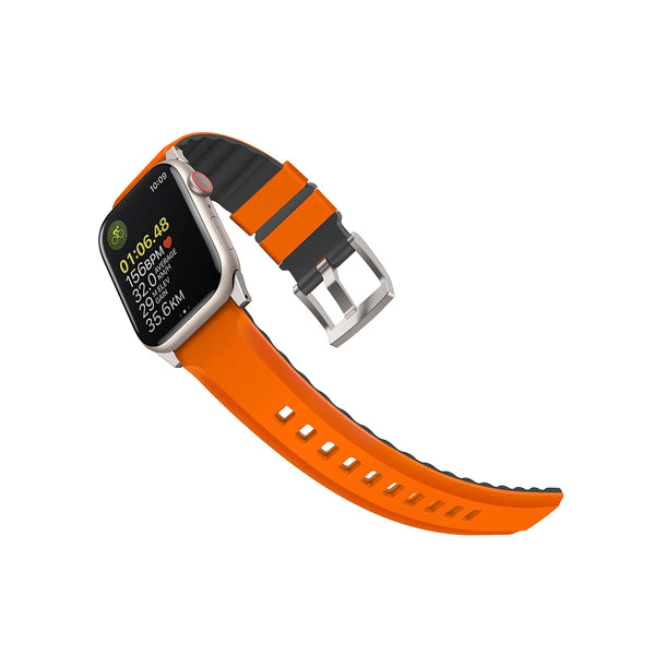 Correa con acabado suave de silicón premium color Naranja para Apple Watch | Ultra 49 | 45 | 44 | 42 mm