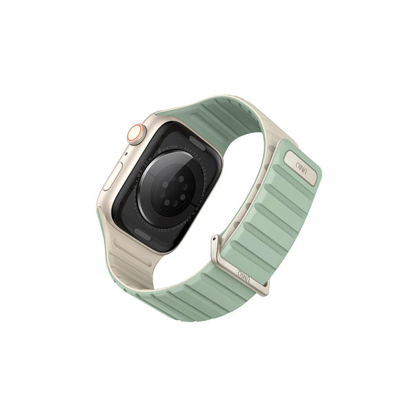 Correa magnética bicolor reversible con broche metálico color Aqua | Beige para Apple Watch | Ultra 41 | 40 | 38 mm