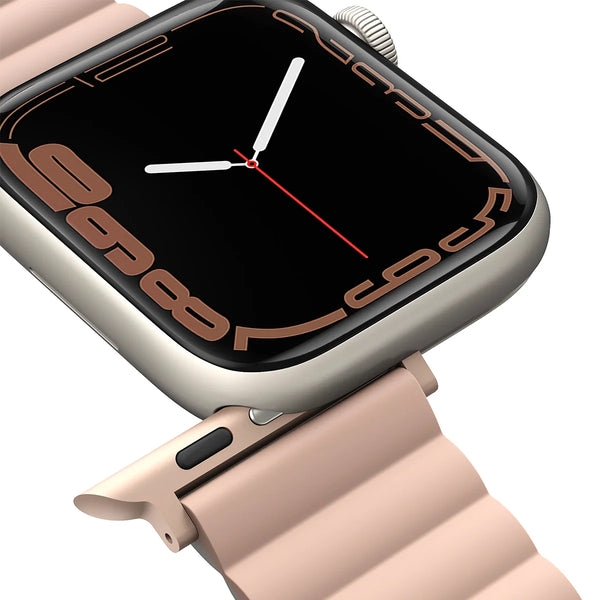 Correa magnética bicolor reversible color Rosa | Beige para Apple Watch 41 | 40 | 38 mm