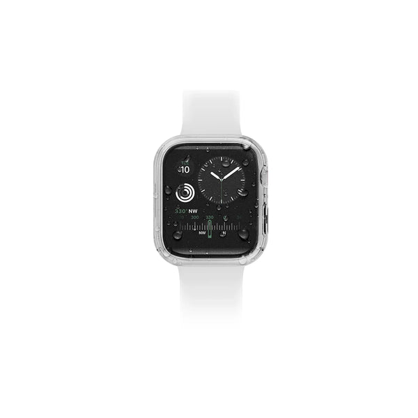 Funda sumergible con protector de pantalla de cristal templado color Transparente para Apple Watch 45 mm