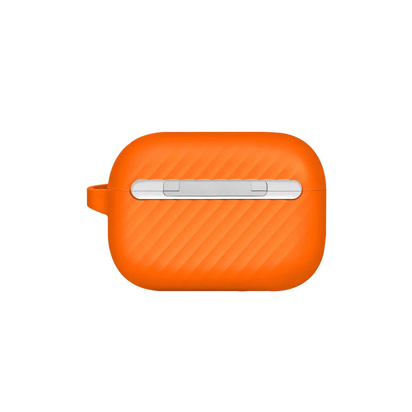 Funda de silicón premium con correa color Naranja para AirPods Pro 2ª generación