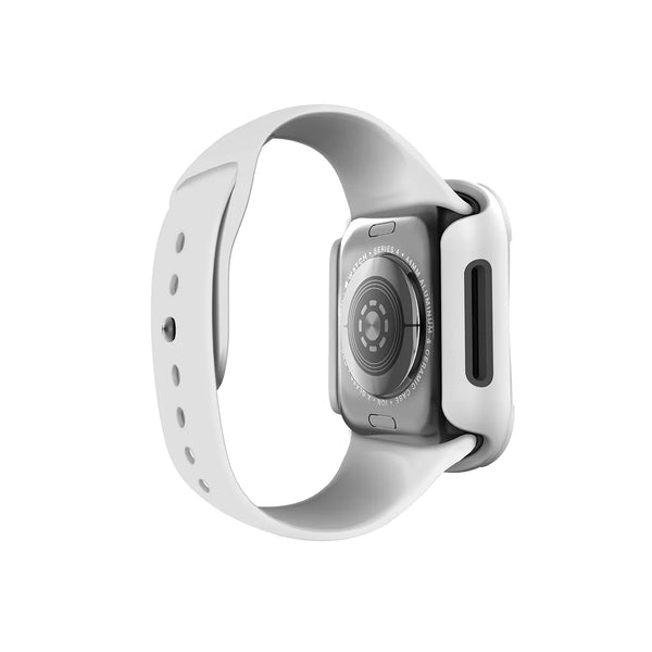 Funda híbrida con protector de pantalla de cristal templado color Blanco para Apple Watch 40 mm