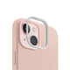 Funda híbrida de silicón premium compatible con MagSafe color Rosa para iPhone 15