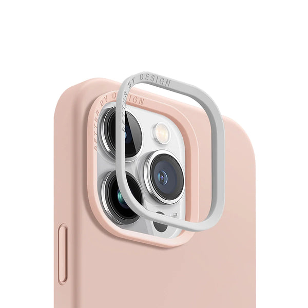 Funda híbrida de silicón premium compatible con MagSafe color Rosa para iPhone 15 Pro