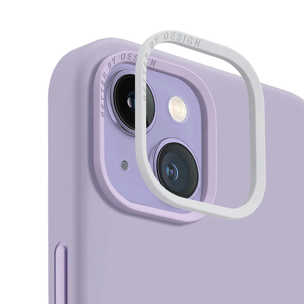 Funda híbrida de silicón premium color Lavanda para iPhone 14 Plus