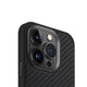 Funda híbrida fabricada con kevlar compatible con MagSafe color Negro para iPhone 15 Pro Max