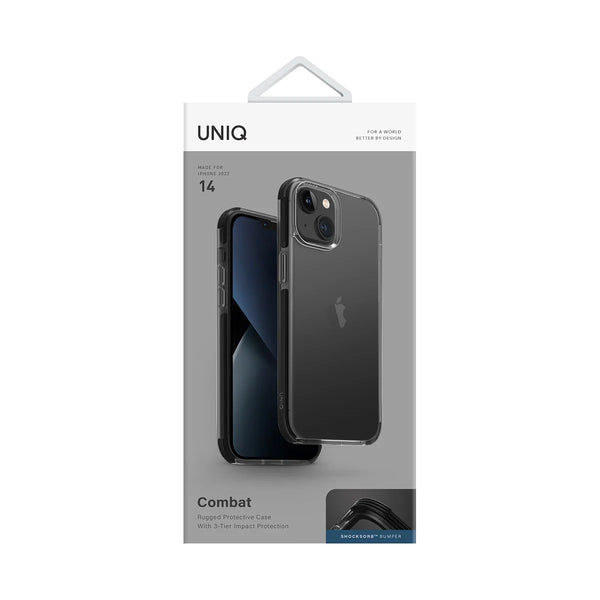 Funda híbrida con bumper anti impacto color Negro para iPhone 14