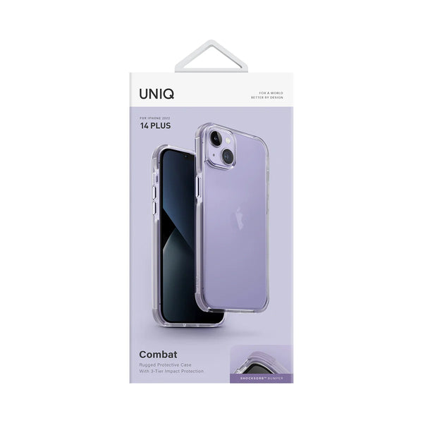 Funda híbrida con bumper anti impacto color Lavanda para iPhone 14 Plus