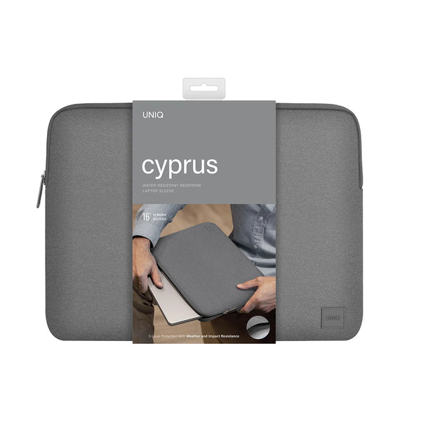 Funda impermeable fabricada en neopreno suave color Gris para MacBook hasta 16"