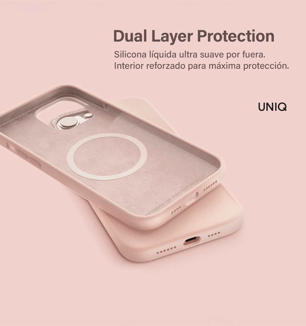 LINO (MagClick™) Funda para iPhone 15 MagSafe silicón premium hí­brida