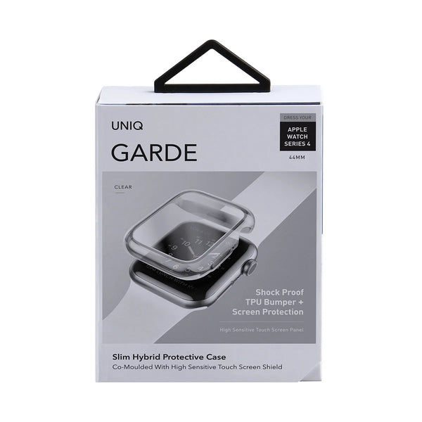 Funda híbrida transparente con protector de pantalla color Transparente para Apple Watch 44 mm