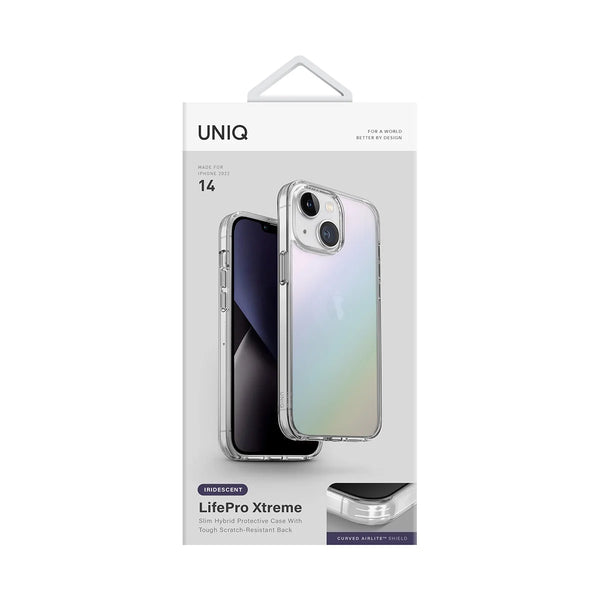 Funda híbrida con protección rígida 3H color Tornasol para iPhone 14