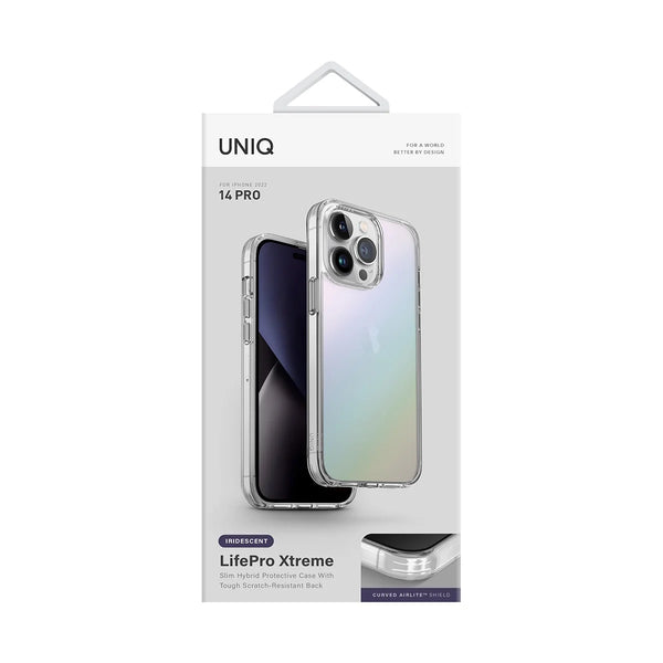 Funda híbrida con protección rígida 3H color Tornasol para iPhone 14 Pro