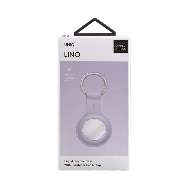 Funda Llavero fabricada con silicón premium color Lavanda para AirTag 1ª generación